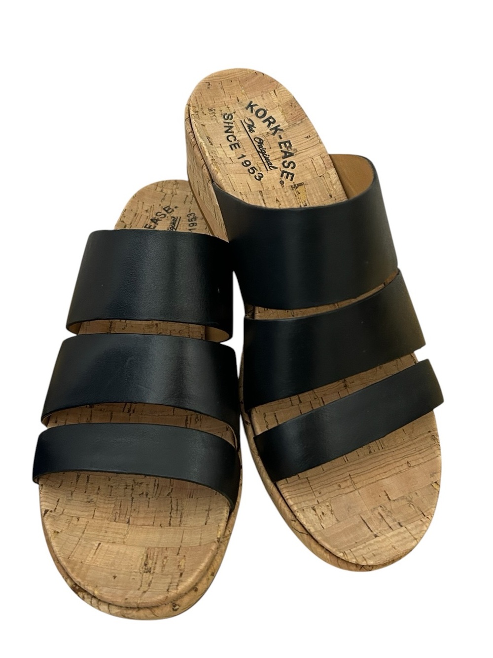 Kork-Ease Menzie Wedge Banded Slide Sandals Size 8